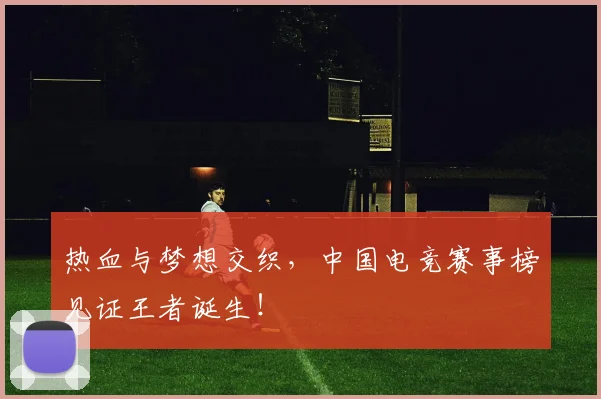 热血与梦想交织，中国电竞赛事榜见证王者诞生！